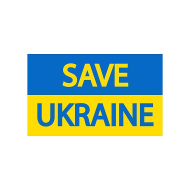 Ukrayna işaretini kaydet. Ukrayna ulusal bayrağı. Vektör.