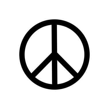 Barış simgesi tasarımı. Huzurlu. Vektör illüstrasyonu.