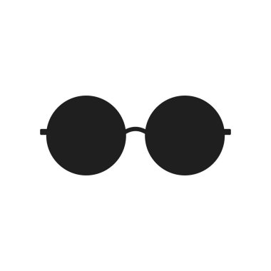 Gözlük siyah siluet simge tasarımı. Vektör .