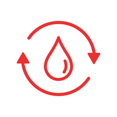 Vector illustration of periods icon in outline style. Menstruation concept.