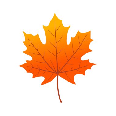 Turuncu akçaağaç yaprağı simgesi.