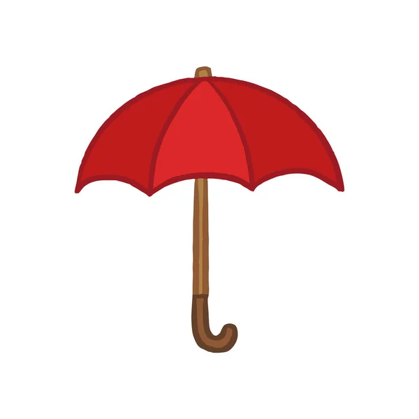 Illustration Umbrella Colored Hand Drawn Style — Stock Vector