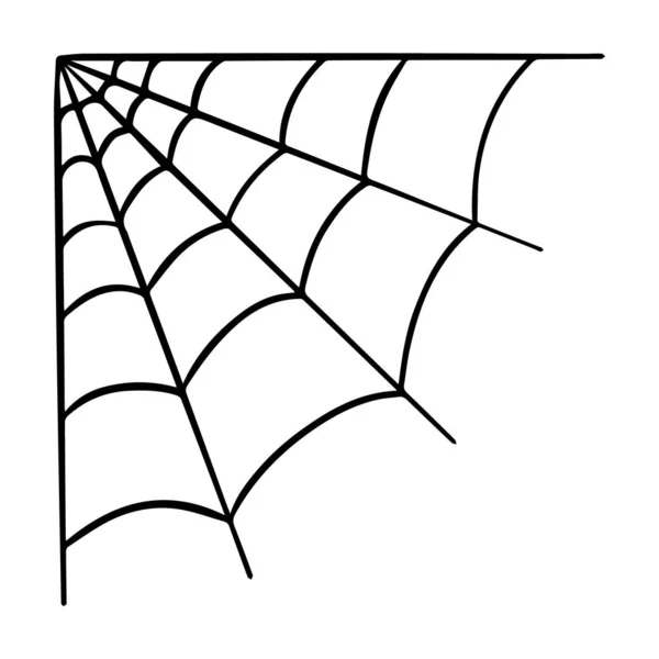 Illustration Spindelnät Hörnet — Stock vektor