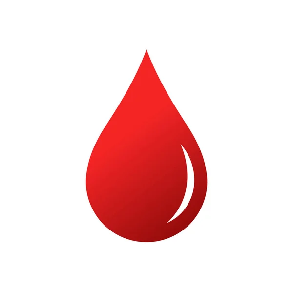 Vörös Vércsepp Ikonjának Illusztrációja — Stock Vector
