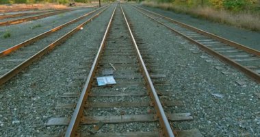 Demiryolu istasyonunun kargo hava görüntüsü..