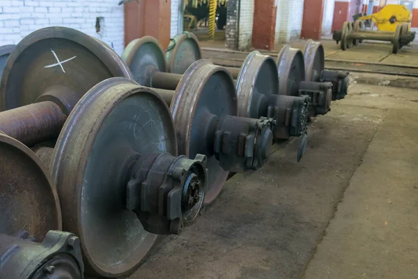 Repair Restoration Train Wheels Train Shop Stations — Stock Photo, Image