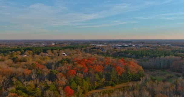 美国南卡罗来纳州沸泉小镇附近的五彩缤纷的秋景公园 — 图库视频影像