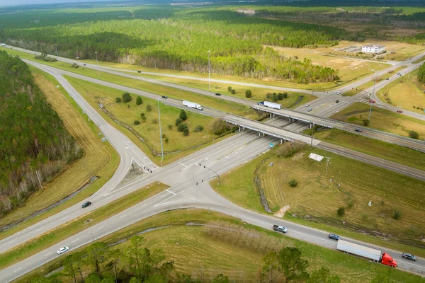 Aerial View Interstate Highway Road Junction Diamondhead Mississippi — Stockfoto