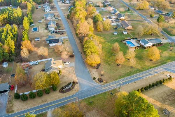 Small Quiet American Town Boiling Spring Autumn Day South Carolina Royalty Free Stock Images