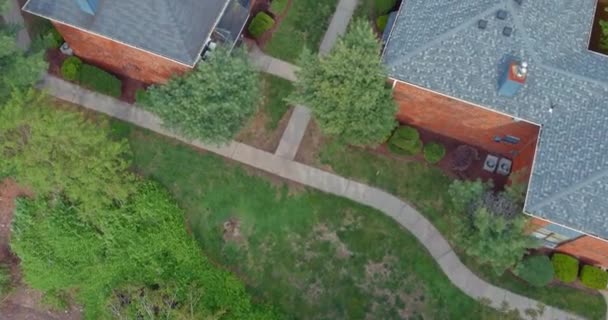 Panoramic top view of summer seasonal landscape on the small countryside town in Bensalem Pennsylvania USA — Stockvideo