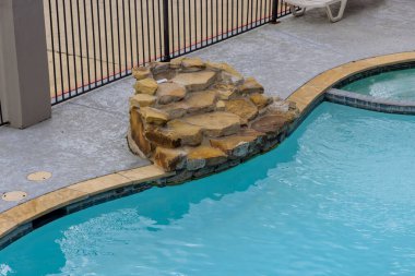 Holiday rHoliday relaxation in empty swimming pool designelaxation in swimming pool design