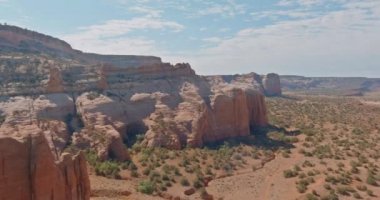 Aerial panoramic overview of valley wilderness near Scottsdale Arizona