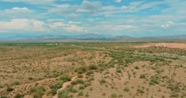 Aerial view Arizona desert landscape canyon mountain and cactus