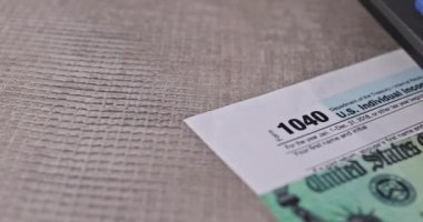 American IRS Internal Revenue Service individual income tax form 1040 stimulus economic tax return check