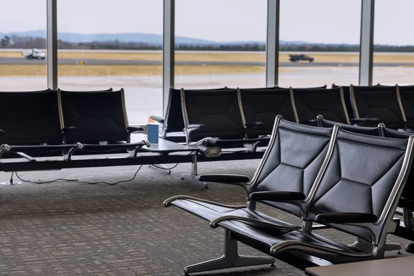 International Airport Interior Airport Lounge Gate Passenger Airplane Waiting Gate — Photo
