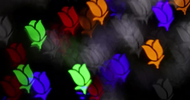 Festive for Christmas New Year symbol bokeh abstract background — Αρχείο Βίντεο