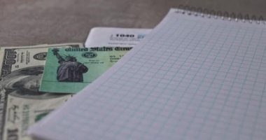 Amerikan Gelir İdaresi bireysel gelir vergisi formu 1040 canlandırma ekonomik vergi iadesi kontrolü