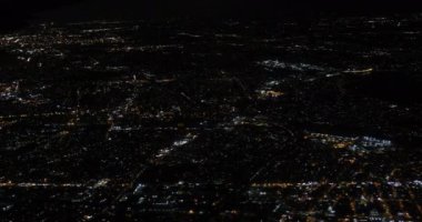 Newark şehrinin güzel hava manzaralı manzarası, Amerika, gece
