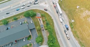 Scioto Ormanı, Columbus, Ohio ABD 'den geçen 70 numaralı eyaletler arası hava görüntüsü.