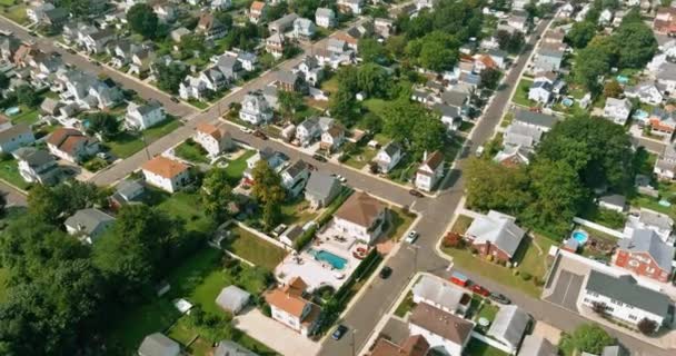 Sayreville NJ město letecké panoramatický výhled je malé město — Stock video