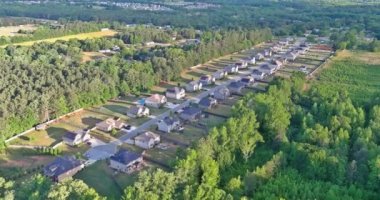 Güney Carolina 'da küçük bir köy olan Kaynayan Springs kasabasının yerleşim yerlerinin hava yüksekliği manzarası
