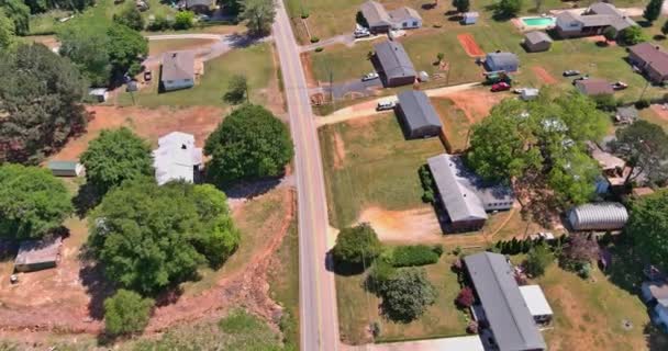 Landscape Scenic Aerial View Suburban Settlement Usa Beautiful Town Detached — Stock Video