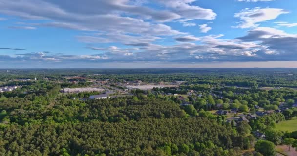 Letecký Panoramatický Pohled Poušť Malého Města Inman Blízkosti Lesa Jižní — Stock video