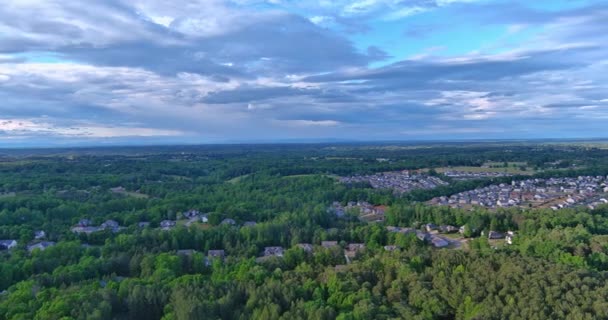Panorama Air View Boiling Springs Small Town Residential District Suburban — стокове відео