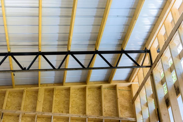 Schöne Struktur Stahlkonstruktion Decke Metalldach Für Lager Hangar — Stockfoto