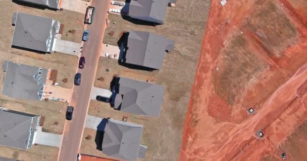 Vista Aérea Canteiro Obras Novas Casas Modernas Nos Subúrbios Desenvolvimento — Vídeo de Stock