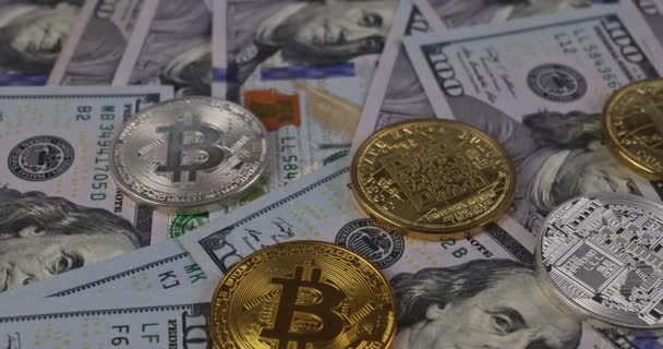 Cryptocurrency Ψηφιακό Χρήμα Γίνεται Ανταγωνιστής Μεγάλα Νομίσματα Δολάριο Ηπα Και — Αρχείο Βίντεο