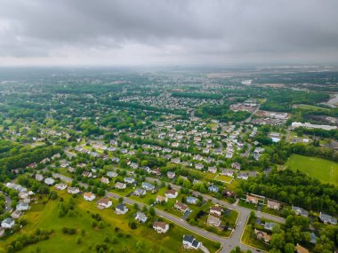 ABD 'nin New Jersey kentindeki yerleşim yerlerinin panoramik hava görüntüsü