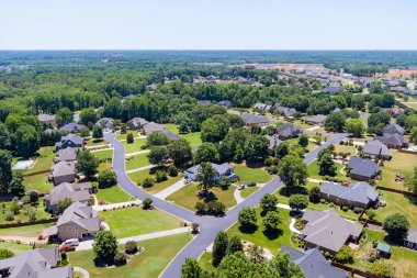 Güney Carolina 'daki Kaynayan Springs' te hava manzaralı küçük bir kasaba.