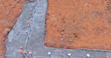 Güçlendirilmiş beton ev inşaatı için Striptiz Vakfı takviye iskeleti şantiyesi