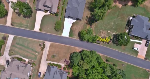 Aerial Top View Housing Development District Residential Neighborhood Southern California — стоковое видео