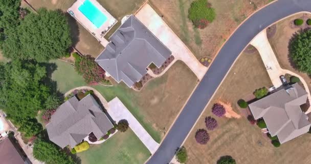 Panorama Top View Residential Neighborhood District American Town South Carolina — Αρχείο Βίντεο