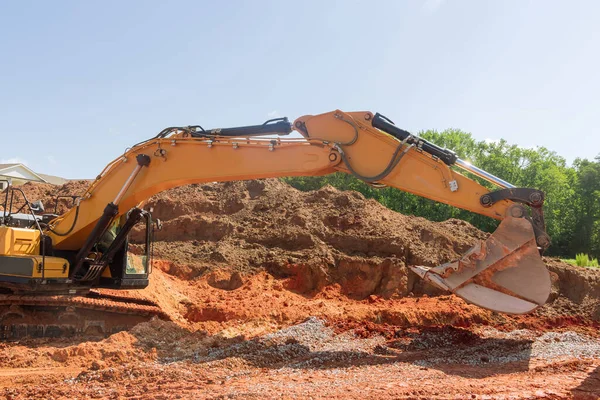 Excavator Used Earthworks Improvement Territory Construction — 스톡 사진