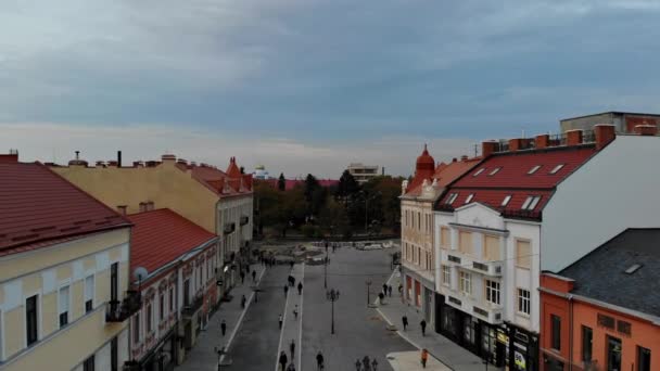 September 2020 Uzhhoroh Zakarpatyya Ukraine Aerial View Uzhgorod European City — ストック動画