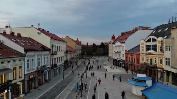 September 2020 Uzhhoroh Sakarpatyya Ukraine Luftaufnahme Der Altstadt Der Europäischen — Stockvideo