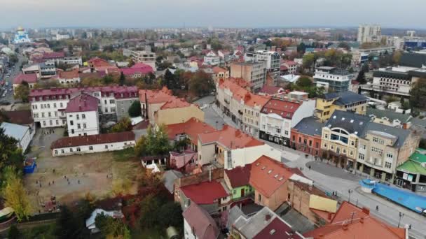 Septiembre 2020 Uzhhoroh Zakarpatyya Ucrania Este Vistazo Parte Antigua Ciudad — Vídeos de Stock