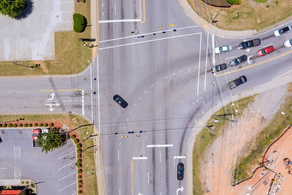 Gli Incroci Stradali Sono Luoghi Cui Auto Incrociano Incrocio Trafficato — Foto Stock