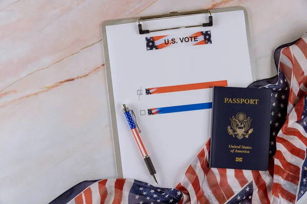 Durante Dia Das Eleições Nos Eua Passaportes Americanos Foram Usados — Fotografia de Stock
