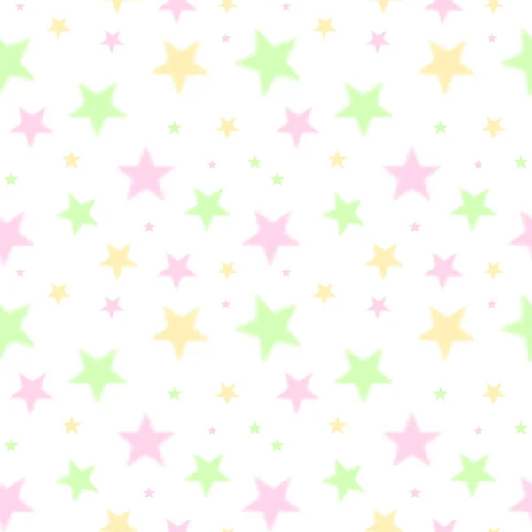 星星的图案 浅色弹性浅色调色板主题 用于平面设计 包装纸 儿童工程 — 图库照片