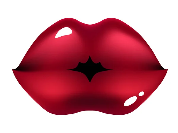Red Sexy Women Lips Lip Kiss Isolated White Background Red Stock Photo