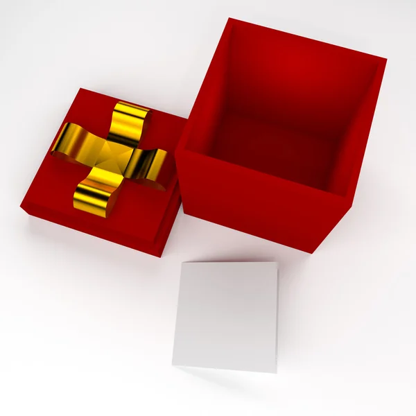 3D dárkové krabice. — Stock fotografie