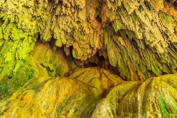 Limestone caves.