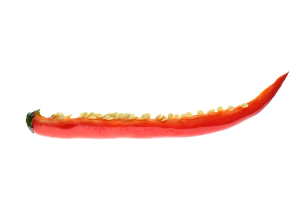 Red pepper cut. — Stock Photo, Image