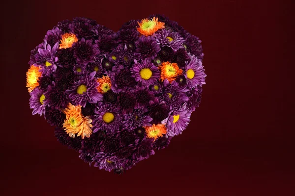 Valentinstag Blumen Herz Hintergrund. — Stockfoto