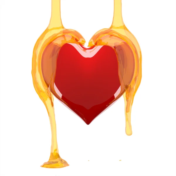Heart honey. — Stock Photo, Image