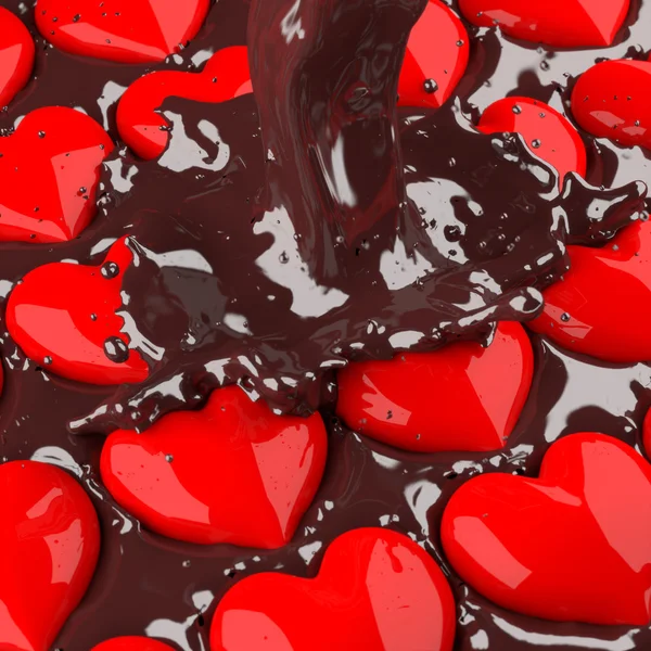 Corazón de chocolate . — Foto de Stock